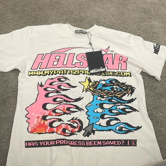 Hellstar Other - Hellstar Pixel Cream White Tee